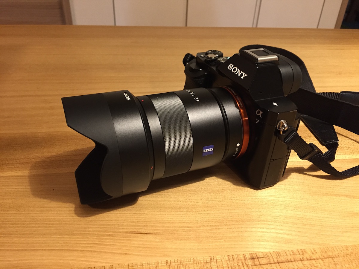 SONY Sonnar T* FE 55mm F1.8 ZA SEL55F18Z単焦点レンズの外観